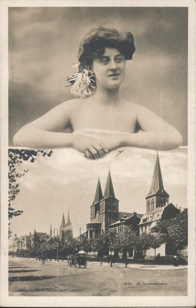 Basilica of St. Cunibert - Woman with Flower in Hair Köln Germany
