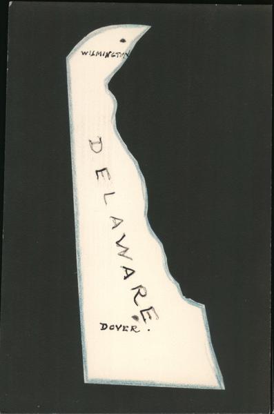 Delaware State Postcard, Hand Drawn H.B. Rood Photo