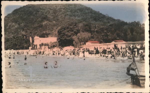 Beach Scene, Tinted Photo Chapala Jal Mexico