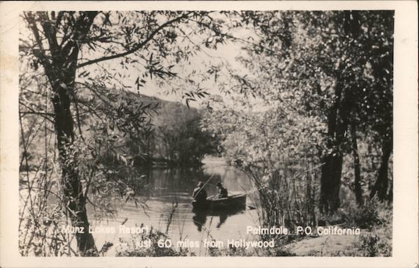 Munz Lake Resort - Fishing Scene Palmdale California