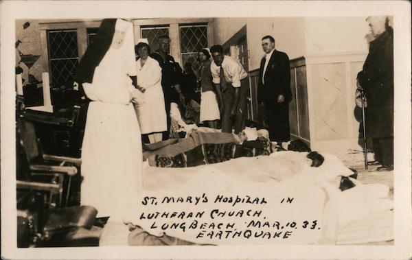 St. Mary's Hospital in Lutheran Church, Mar 10 '33 Earthquake Long Beach California