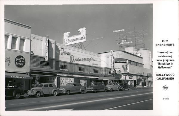Tom Breneman's, Home of Breakfast in Hollywood Radio Show California