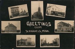 Greetings From St. Michaels, Minn. Postcard