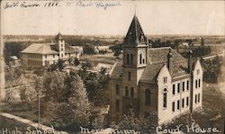 High School and Court House Postcard