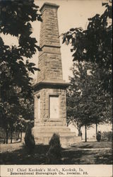 Chief Keokuk Monument Postcard