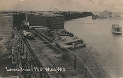 Lumber Yards Port Wing, WI Postcard Postcard Postcard