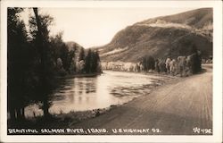 Beautiful Salmon River, Idaho. US Highway 93 Postcard