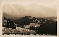 Galena Spiral, US 93 Sawtooth Mountains Idaho Postcard Postcard Postcard