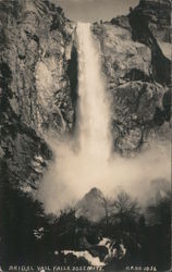 Bridal Vail [sic] Falls, Yosemite Yosemite Valley, CA Postcard Postcard Postcard