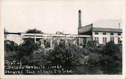 Part of Delano Granite Works Showing Tons of Uncut Stone Postcard