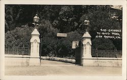 Entrance to Boyd Park Postcard