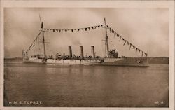 HMS Topaze Postcard