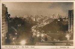 Vista Parcial a Noite Postcard