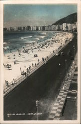 Copacabana Beach Rio de Janeiro, Brazil Postcard Postcard Postcard