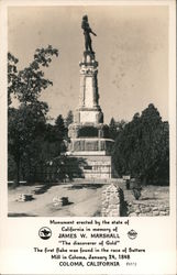 James W. Marshall Monument Coloma, CA Postcard Postcard Postcard