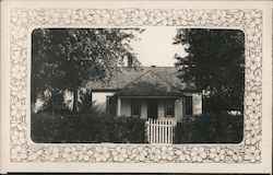 House with Flower Border Postcard