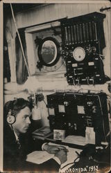SS Andromeda 1932 Radio operator Postcard