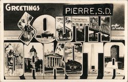 Greetings from Pierre Postcard