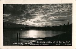 Evening Scene from Bay Center Resort Postcard