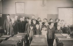 Children in School Room Postcard