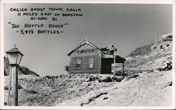 The Bottle House - 5,419 bottles Calico Ghost Town Postcard