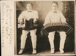 Accordion Duo Music Postcard Postcard Postcard