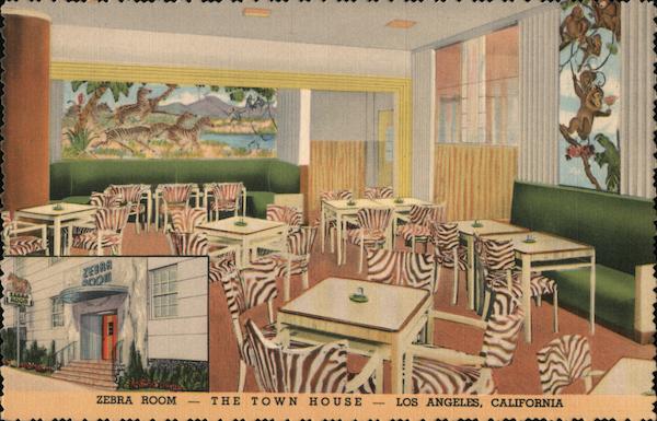 Zebra Room The Town House Los Angeles California