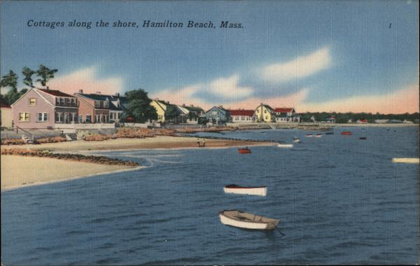 Cottages along the shore Hamilton Beach Massachusetts