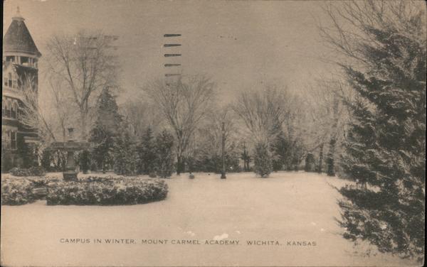 Campus in Winter, Mount Carmel Academy Wichita Kansas