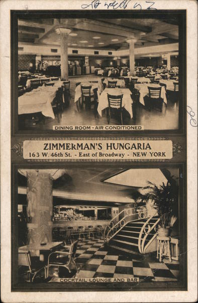 Zimmerman's Hungaria New York