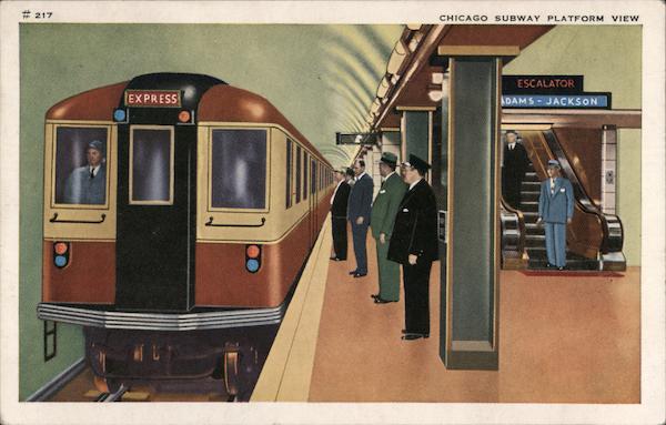 Chicago Subway Platform View Illinois