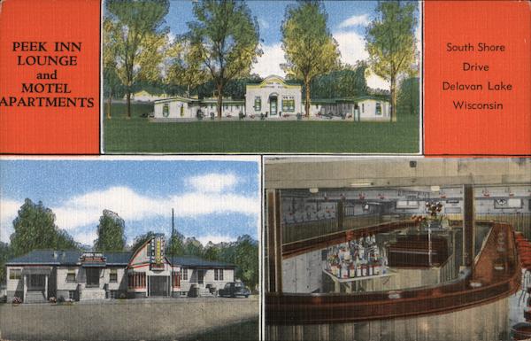 Peek Inn Lounge and Motel Apartments Delavan Lake Wisconsin