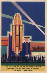 Firestone Factory and Exhibition Building - World's Fair 1933 Postcard