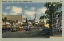 Business District, Colorado Boulevard Postcard