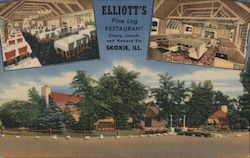 Elliott's Pine Log Restaurant Skokie, IL Postcard Postcard Postcard