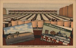 Lemont Bowling Lanes Illinois Postcard Postcard Postcard