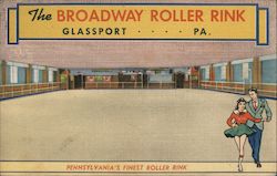 The Broadway Roller Rink Postcard