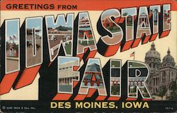 Greetings from Iowa State Fair Des Moines, IA Postcard Postcard Postcard