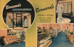 Bernard's Women's Apparel Sacramento, CA Postcard Postcard Postcard