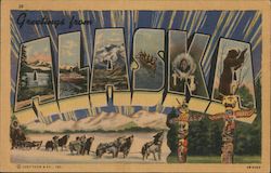Greetings from Alaska Postcard