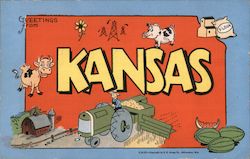 Greetings from Kansas Postcard