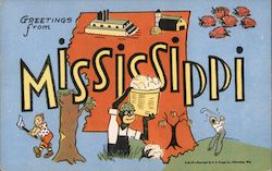 Greetings from Mississippi Postcard