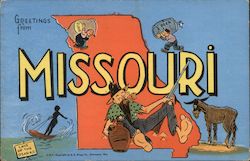 Greetings from Missouri Postcard Postcard Postcard