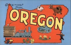 Greetings from Oregon Postcard