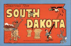 Greetings from South Dakota Postcard