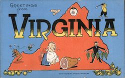 Greetings from Virginia Postcard