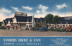 Sanders Court & Cafe Corbin, KY Postcard Postcard Postcard