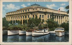 Civic Memorial Auditorium Stockton, CA Hitt Photo Service Postcard Postcard Postcard