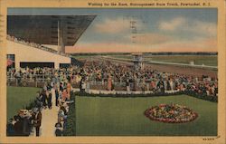 Waiting for the Race, Narragansett Race Track Postcard