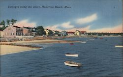 Cottages along the shore Postcard